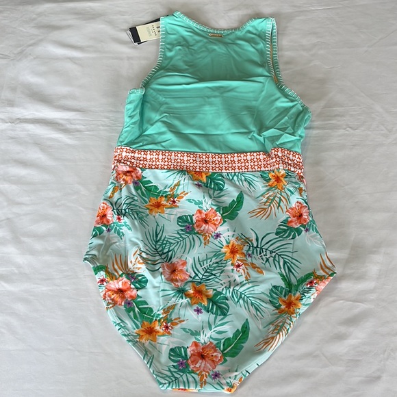 Cabana Life Cayman Embroidered Keyhole One Piece Bathing Suit NWT - Picture 6 of 15